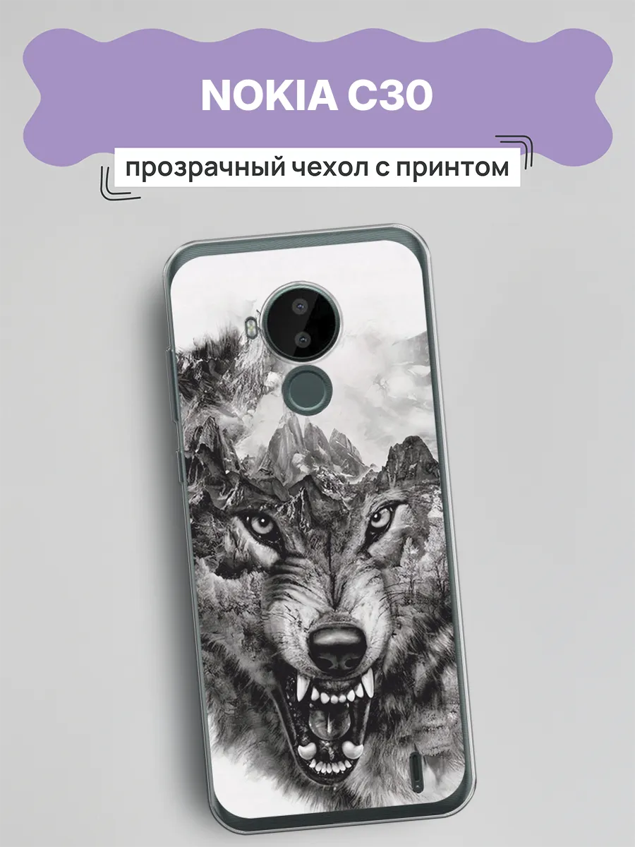Чехол на Nokia C30 волк