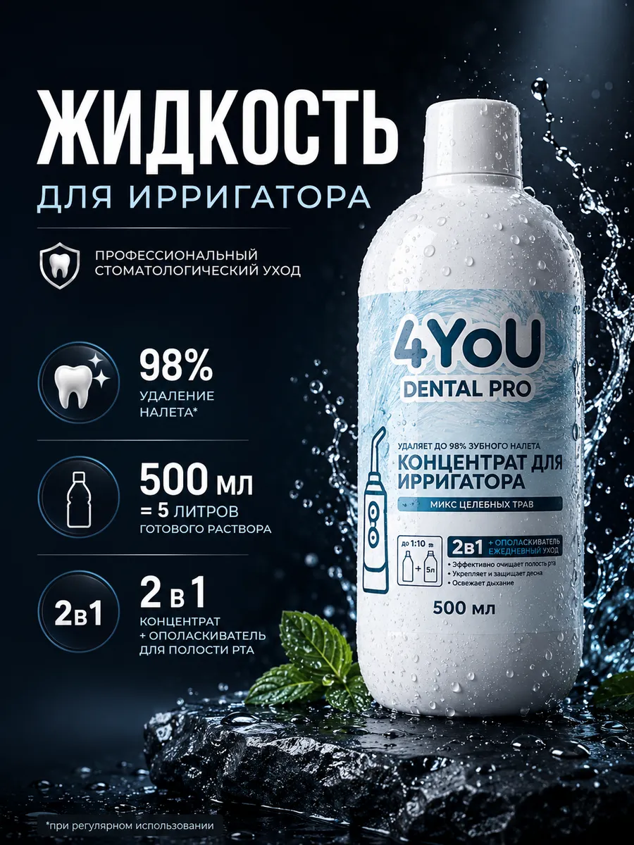 Жидкость для ирригатора для чувствительных десен