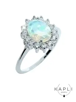 Кольцо с опалом из серебра KAPLI jewelry 46503609 купить за 2 935 ₽ в интернет-магазине Wildberries