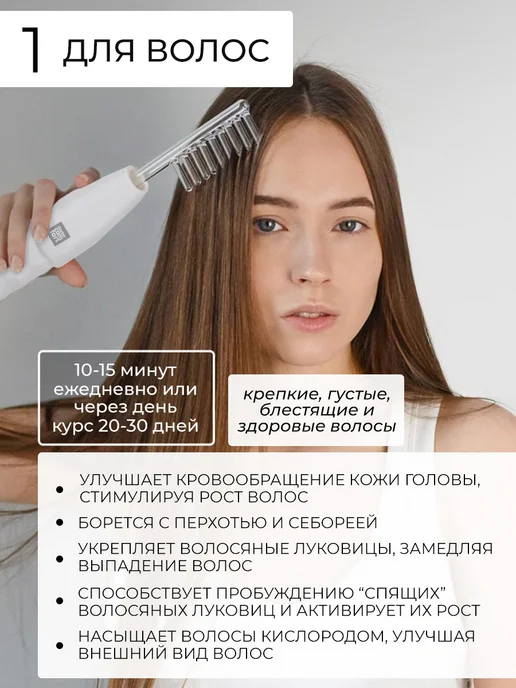 Doctor Comfort Дарсонваль, импульсный массажер для волос, лица и тела DS-4…, вариант, фото 3