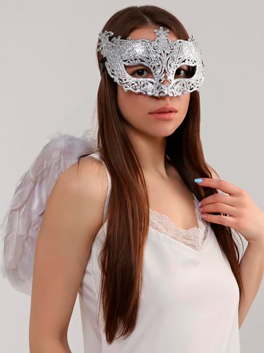 Mask angel 18. Маска с крыльями. Маска ангел карнавальная. Ангел в маске. Ангельская маска.