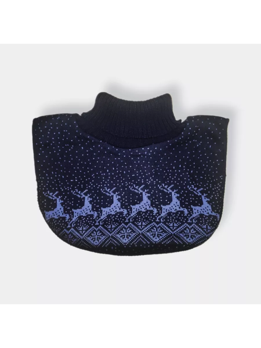Манишка warm neck. Цвет синий.