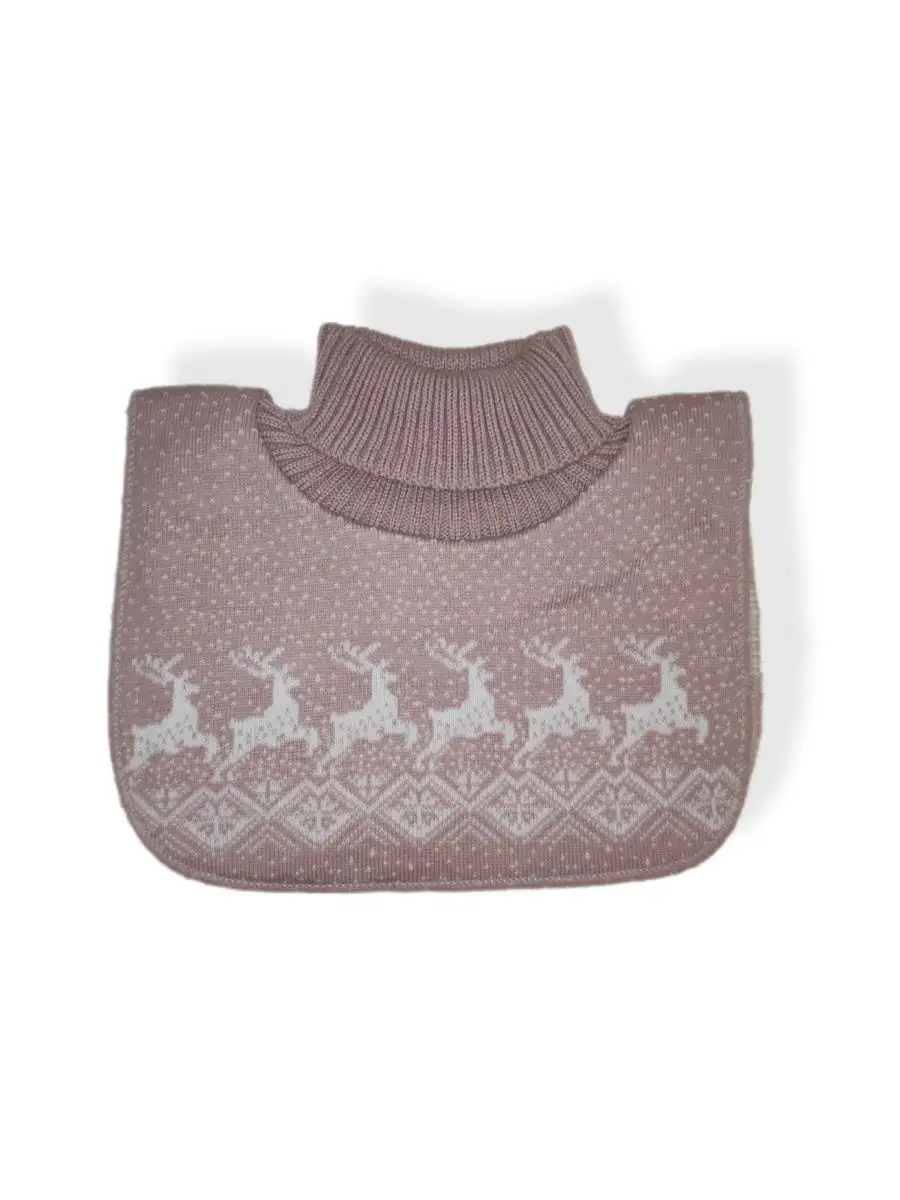 Манишка warm neck. Цвет пудровый, телесный.