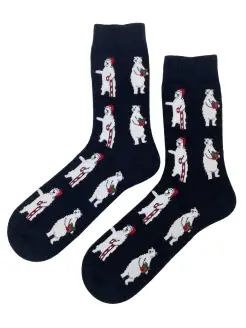 Новогодние женские носки с Белым Мишкой Country Socks 46946070 купить за 340 ₽ в интернет-магазине Wildberries