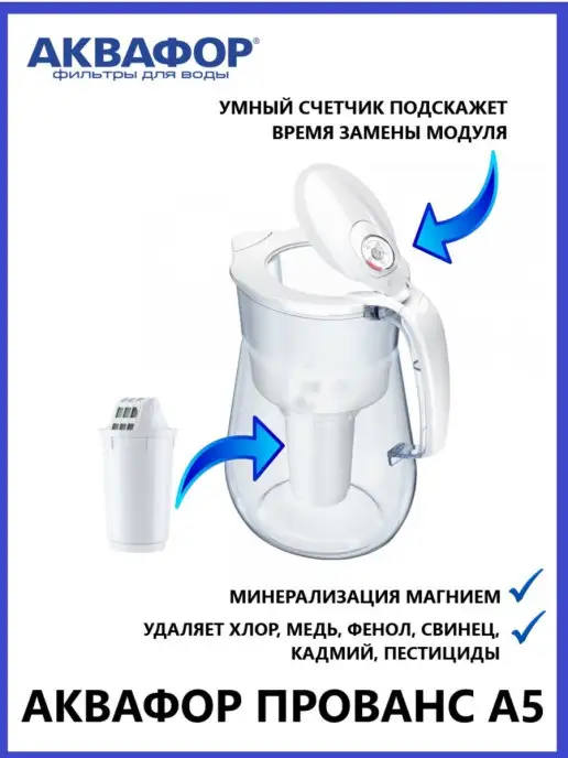 Аквафор Прованс А5 белый фильтр кувшин, белый, фото 3
