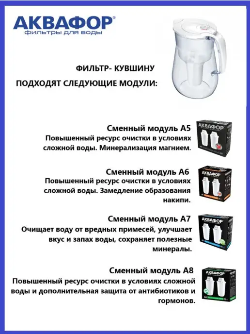 Аквафор Прованс А5 белый фильтр кувшин, белый, фото 4