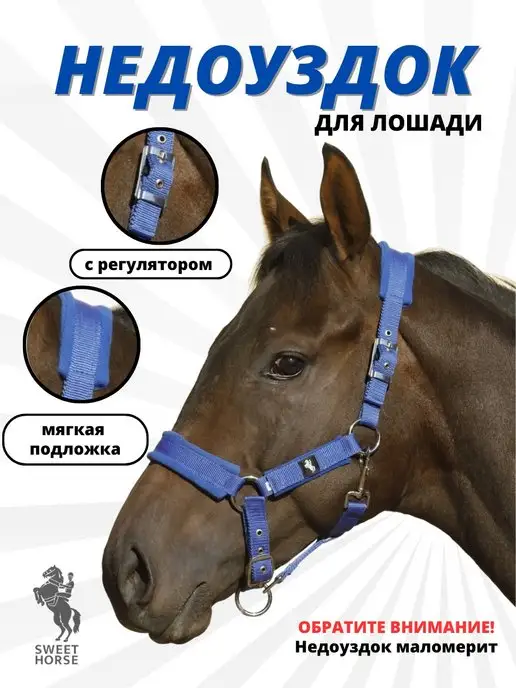 Sweethorse Недоуздок для лошадей, синий