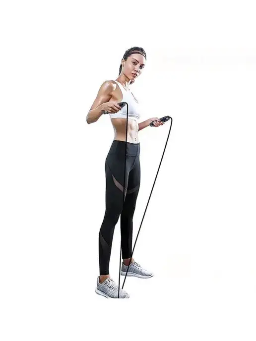 STELLYX Скакалка спортивная гимнастическая скоростная для фитнеса, черный, фото 7