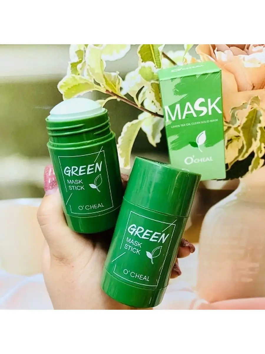 Маска для лица GREEN mask stick стик с зеленым чаем