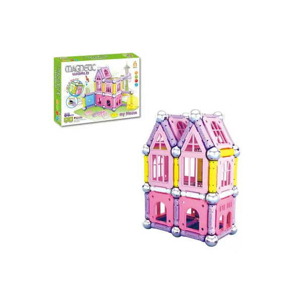 Конструктор магнитный/детский "Дом"/развивающий/световые и звуковые эффекты