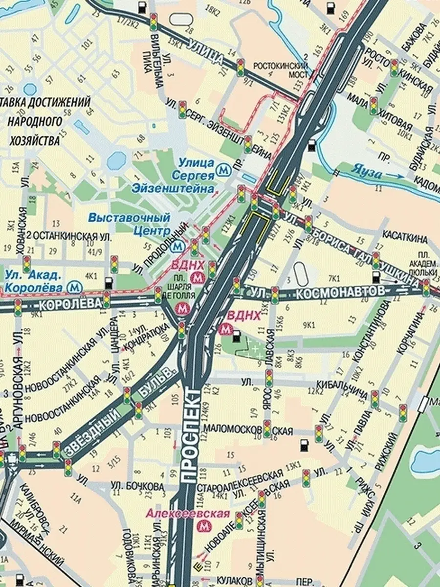 Карта Москвы автомобильная 107 х 160 см, ламинированная, интерьерная АГТ  Геоцентр 47215506 купить за 1 902 ₽ в интернет-магазине Wildberries