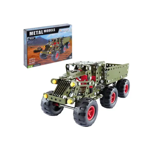 Конструктор металлический "Военный грузовик" развивающий
