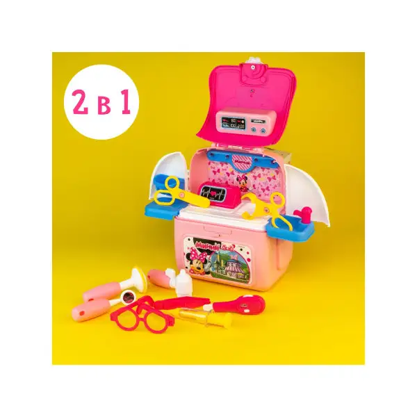 Медицинские игрушечные инструменты в чемодане Минни Маус