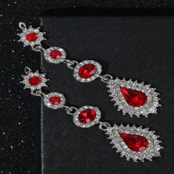 Серьги со стразами «Вечерние», 7*2*1 см