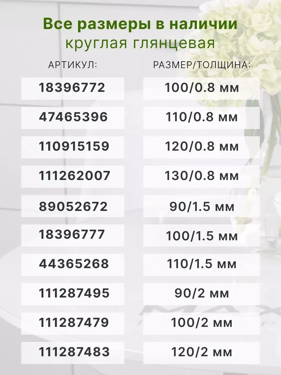 Скатерть на стол гибкое жидкое стекло круг 110 см 0,8мм глян Max&Home  47465396 купить за 596 ₽ в интернет-магазине Wildberries