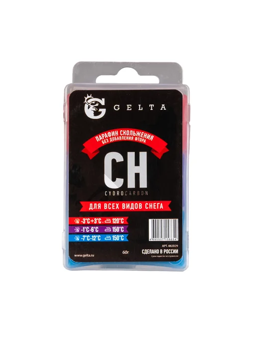 Gelta Мазь лыжная Парафин для лыж низкофтористый Combi, голубой, фото 5