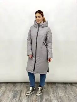 Пальто зимнее стеганое длинное с капюшоном Karmel Style 47575407 купить за 16 482 ₽ в интернет-магазине Wildberries