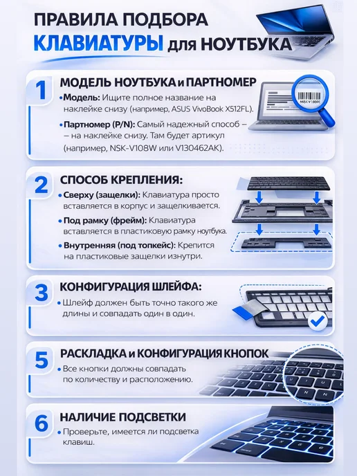 Клавиатура для ноутбука K53S K52 K53 G73, черный, фото 3