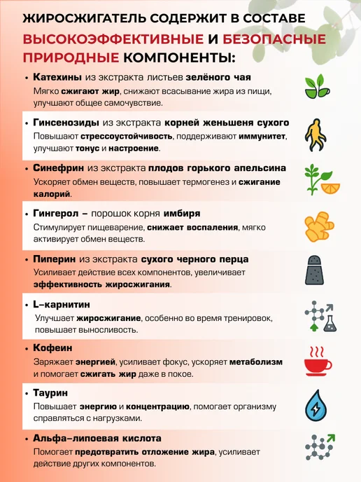 Binasport Жиросжигатель "Экселент Фат Бёрнер Про" № 60 по 500 мг, 485 мл, фото 8
