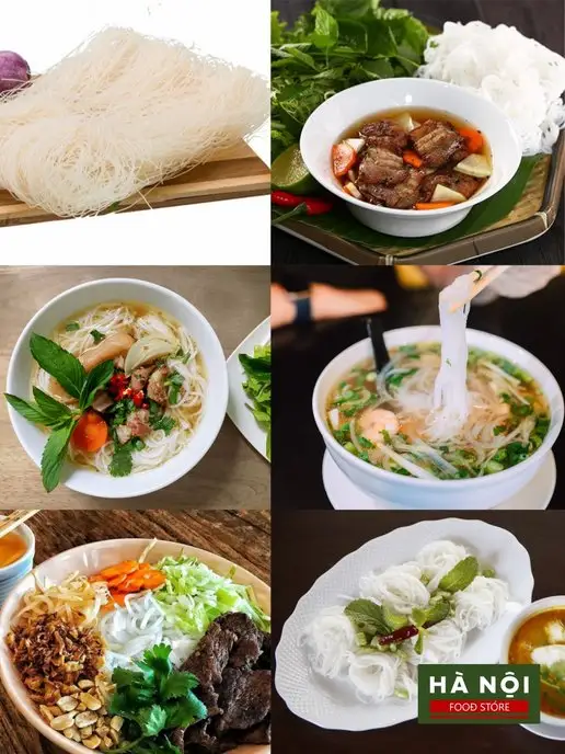 Ha Noi Food Store Рисовая лапша вермишель спагетти макароны Bun Бун 2 уп, вариант, фото 4
