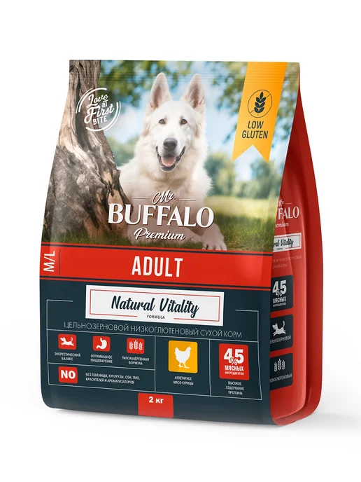Сухой корм Mr.BUFFALO для собак, курица, 2 кг