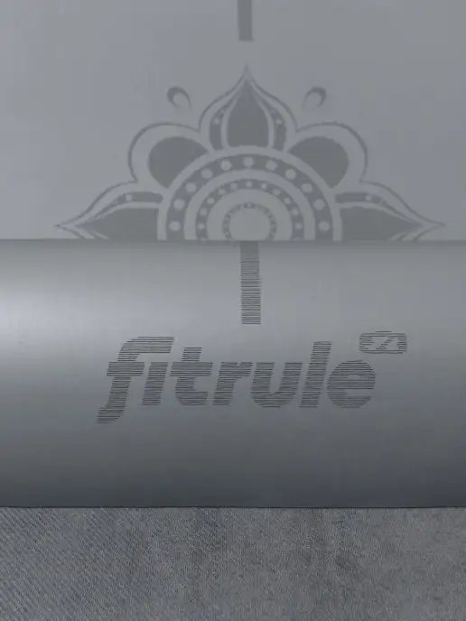 FitRule Нескользящий коврик для йоги и фитнеса, серый, фото 6