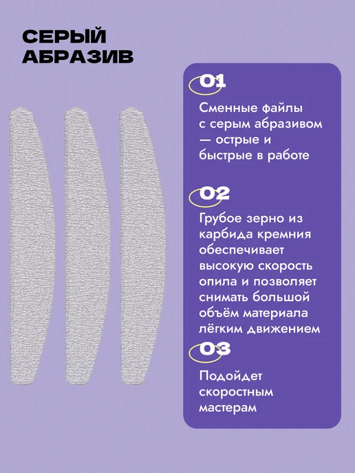 Algebra Beauty Сменные файлы для пилки 180 на вспененной подложке, вариант, фото 4