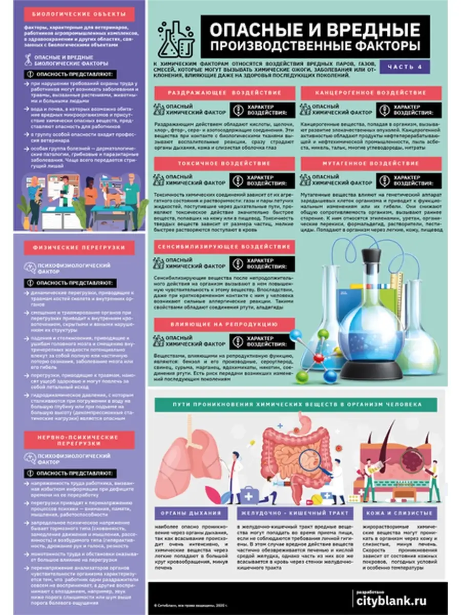 Комплект плакатов Опасные и вредные производственные факторы Сити Бланк  48080005 купить за 849 ₽ в интернет-магазине Wildberries