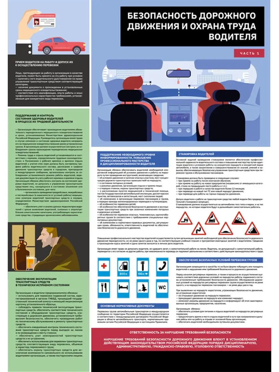 Комплект плакатов Безопасность дорожного движения охрана тру Сити Бланк  48080087 купить за 443 ₽ в интернет-магазине Wildberries