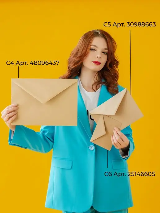 CardsLike Крафтовые конверты С5 (162х229 мм), набор 100 шт. бумажные, 162x229 мм, 100 шт, фото 7