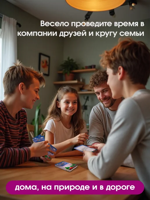 Рыжий кот. Настольная карточная игра для детей и компании Фанты, голубой, фото 4