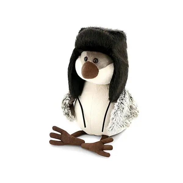 Мягкая игрушка/Детская "Воробей"в ушанке/для ребенка/птичка/20 см