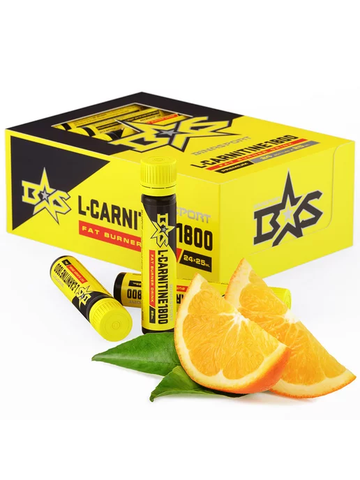 Binasport L-Carnitine 3600 мг 24 фл по 25 мл со вкусом апельсина, 25 мл