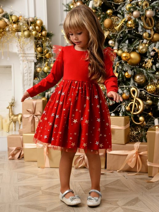 Новогодние платья для девочек, купить детские красивые наряды на Новый год