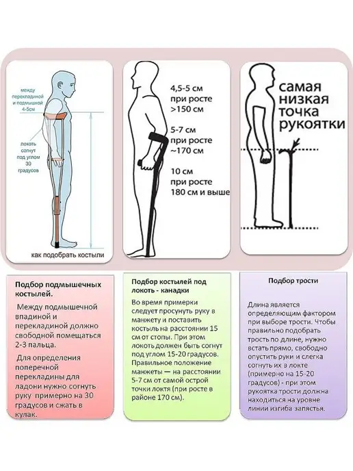 Valentine Intеrnational Костыли подмышечные с УПС 2 штуки, вариант, фото 5