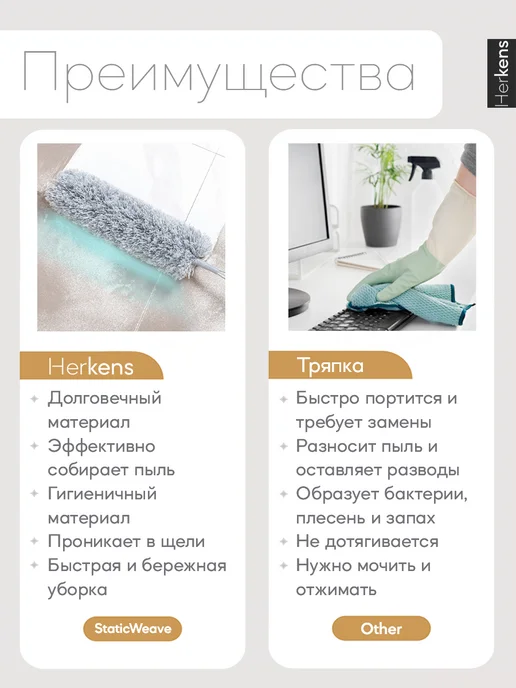 Herkens Щетка для уборки пыли из микрофибры сметка метелка пипидастр, серый, фото 5