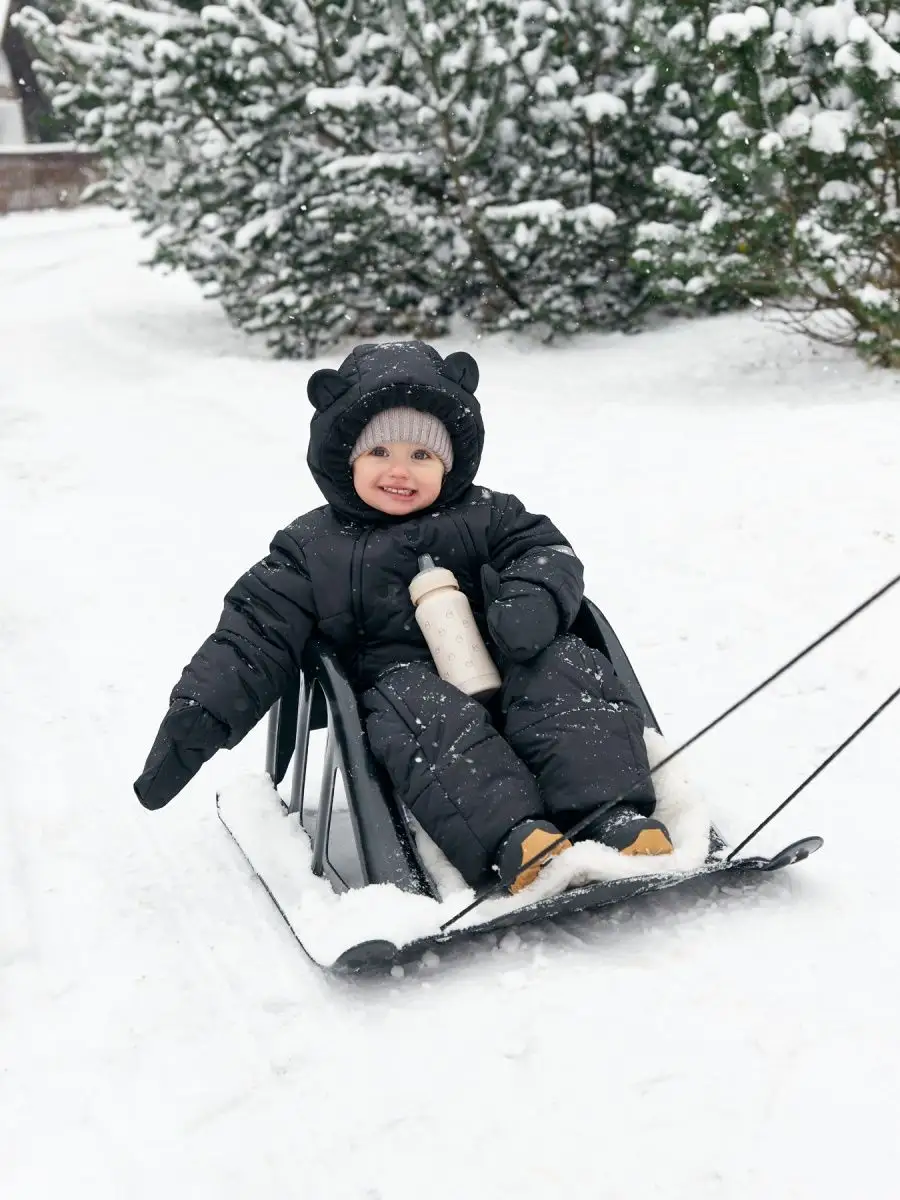 Санки детские зимние со спинкой пластиковые сани для малышей Happy Baby  48543809 купить в интернет-магазине Wildberries