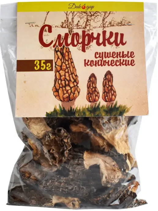 Дикорус Сушеные сморчки конические 35 гр, сбор 2026 года, 35 г