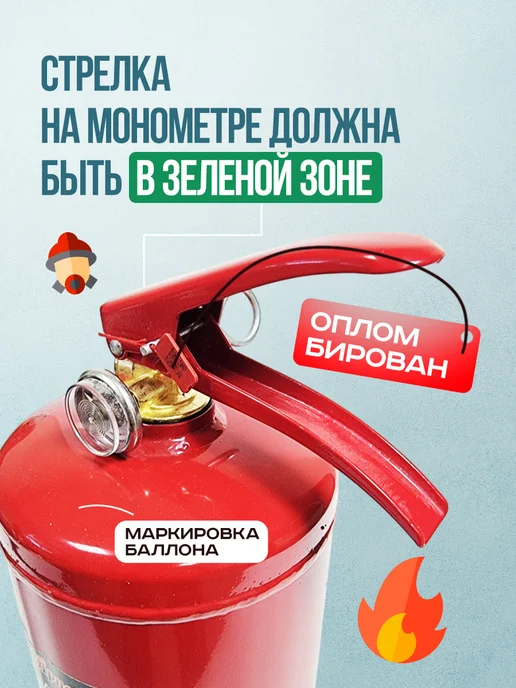 ЯРПОЖИНВЕСТ Огнетушитель ОП-4 порошковый автомобильный для авто, вариант, фото 3