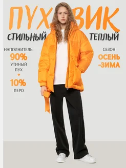 Пуховик с капюшоном NEON. 48613578 купить за 17 703 ₽ в интернет-магазине Wildberries