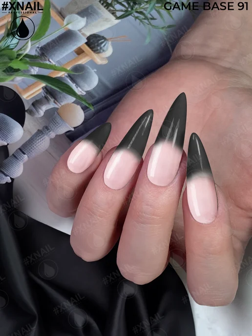 XNAIL PROFESSIONAL База для ногтей цветная для гель лака самовыравнивающаяся, черный, фото 5