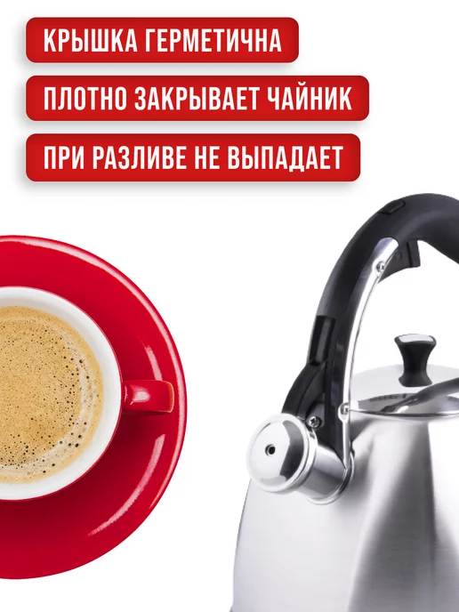 Чайник для плиты со свистком 3 л - фото 9