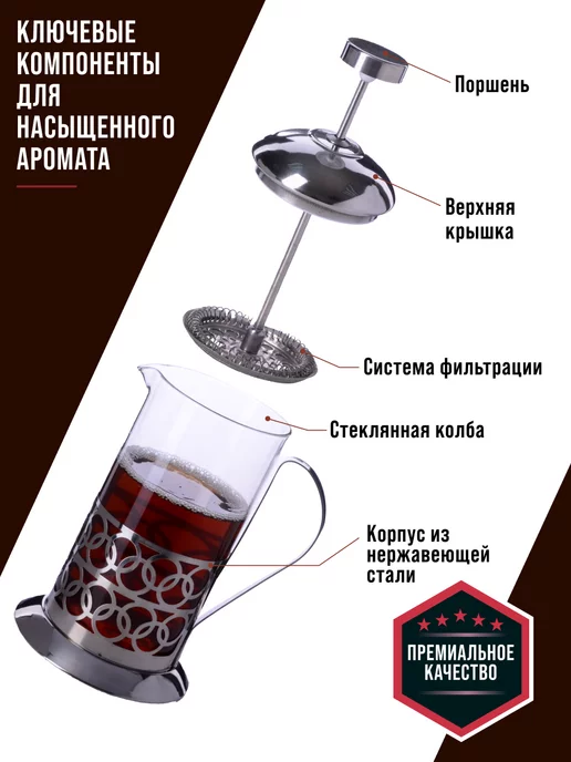 Френч-пресс 1000 мл - фото 6