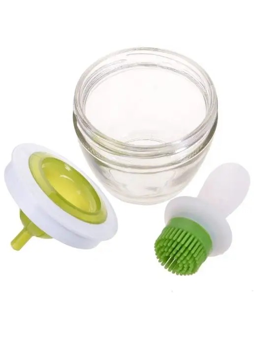 Масленка для сливочного и растительного масла с кистью - фото 11
