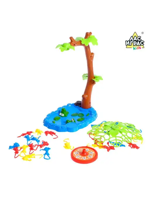ЛАС ИГРАС KIDS Настольная игра на ловкость "Мартышкин хвост", голубой, фото 3