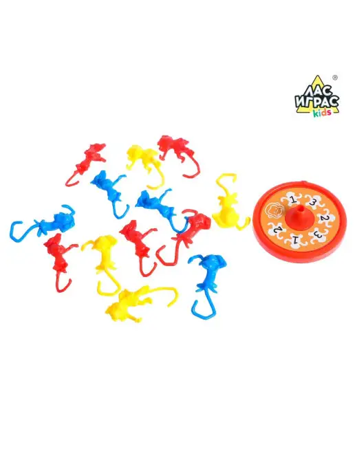 ЛАС ИГРАС KIDS Настольная игра на ловкость "Мартышкин хвост", голубой, фото 4