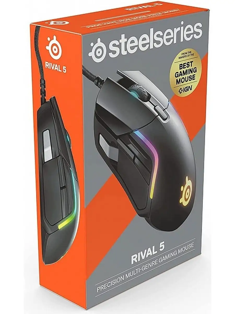 Мышка игровая проводная Rival 5 Steelseries 48687228 купить в  интернет-магазине Wildberries