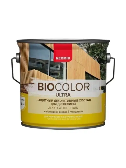Neomid Пропитка для древесины Bio Color Ultra 2,7л (дуб), 2,7 л, фото 4
