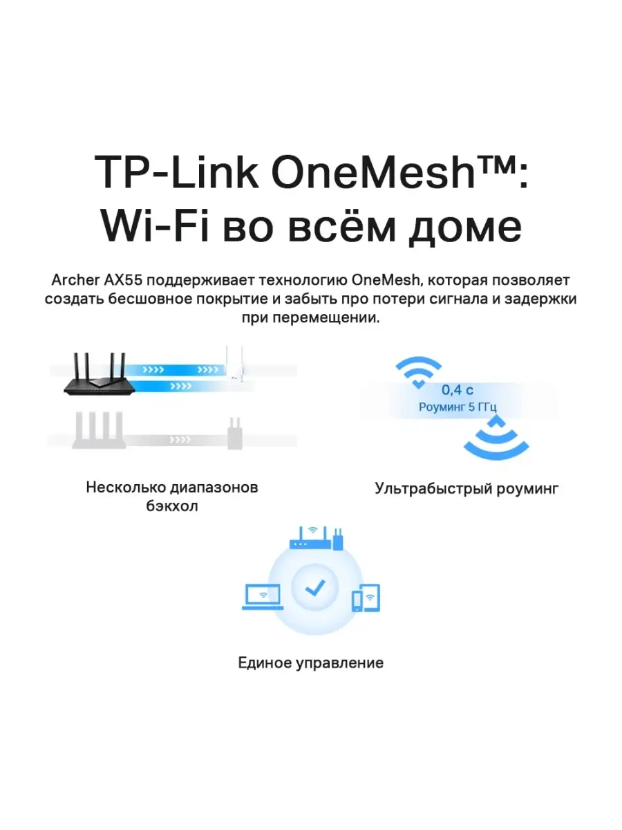 Wi-Fi роутер TP-Link Archer AX55 TP-Link 48691932 купить в  интернет-магазине Wildberries