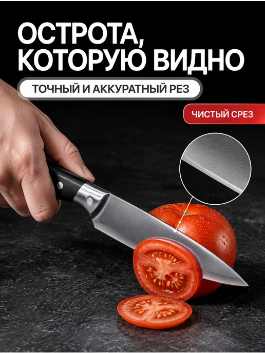 DYD. Набор ножей кухонных на магните 7, черный, фото 3